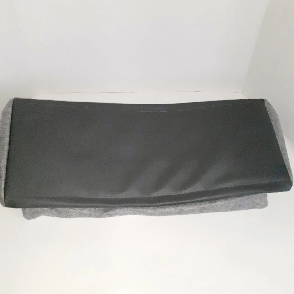 NEW Azzaro Gray Felt Weekend Duffel with Shoulder Strap